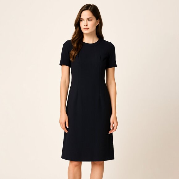 Hugo Boss Elbise‎ Wool Mixed Media Shift Dress Black Size 38 (M) - Picture 1 of 4